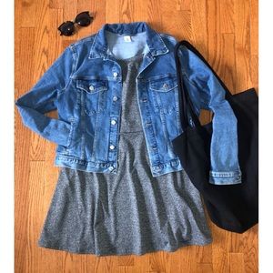 H&M Grey Spandex Skater Dress